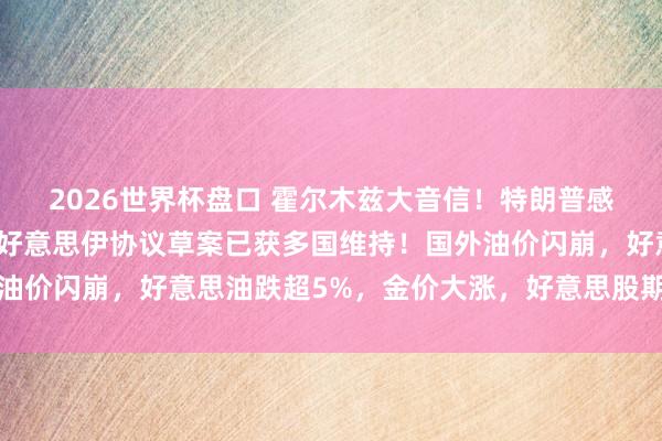 2026世界杯盘口 霍尔木兹大音信！特朗普感谢中东列国，鲁比奥：好意思伊协议草案已获多国维持！国外油价闪崩，好意思油跌超5%，金价大涨，好意思股期指集体拉升