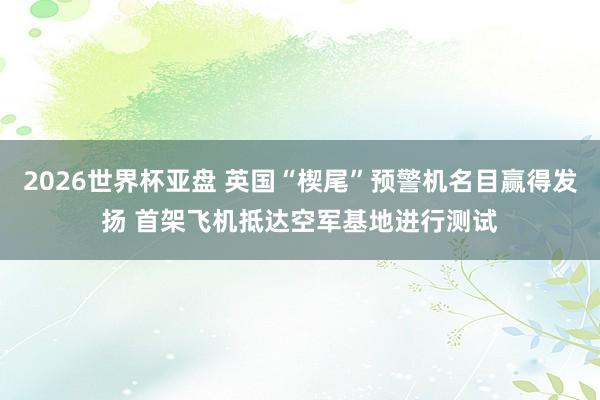 2026世界杯亚盘 英国“楔尾”预警机名目赢得发扬 首架飞机抵达空军基地进行测试