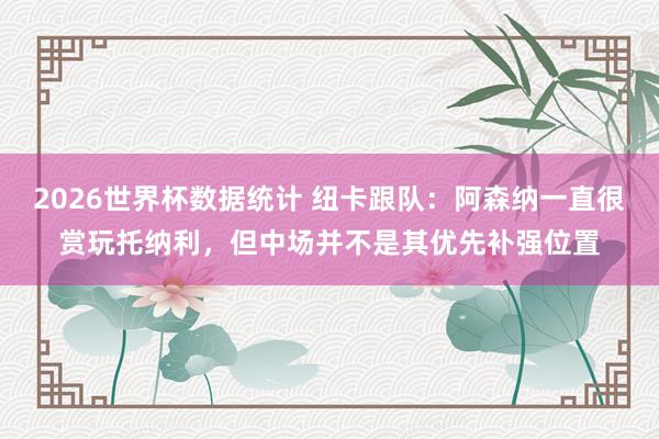 2026世界杯数据统计 纽卡跟队：阿森纳一直很赏玩托纳利，但中场并不是其优先补强位置
