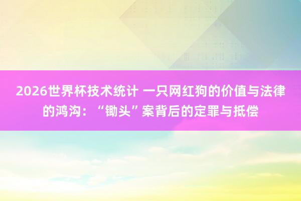2026世界杯技术统计 一只网红狗的价值与法律的鸿沟：“锄头”案背后的定罪与抵偿