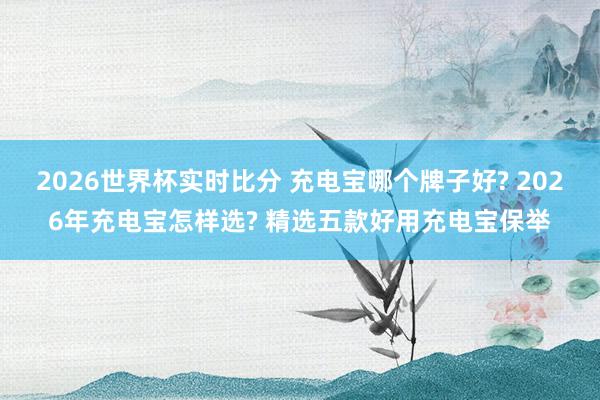 2026世界杯实时比分 充电宝哪个牌子好? 2026年充电宝怎样选? 精选五款好用充电宝保举