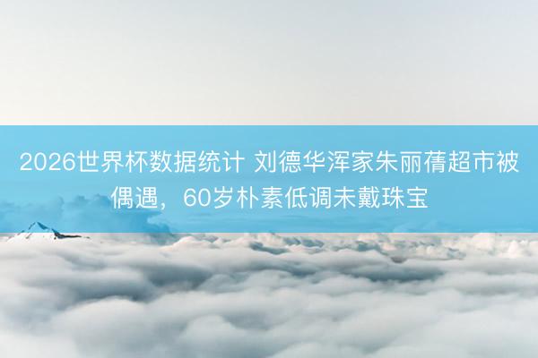 2026世界杯数据统计 刘德华浑家朱丽蒨超市被偶遇，60岁朴素低调未戴珠宝