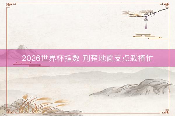 2026世界杯指数 荆楚地面支点栽植忙