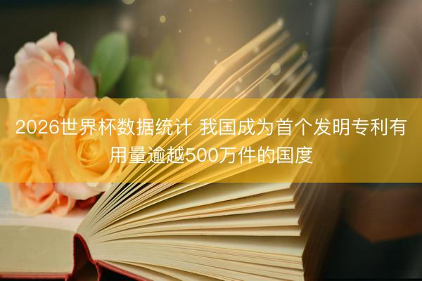 2026世界杯数据统计 我国成为首个发明专利有用量逾越500万件的国度