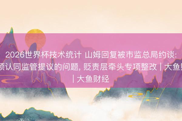 2026世界杯技术统计 山姆回复被市监总局约谈: 透顶认同监管提议的问题， 贬责层牵头专项整改 | 大鱼财经