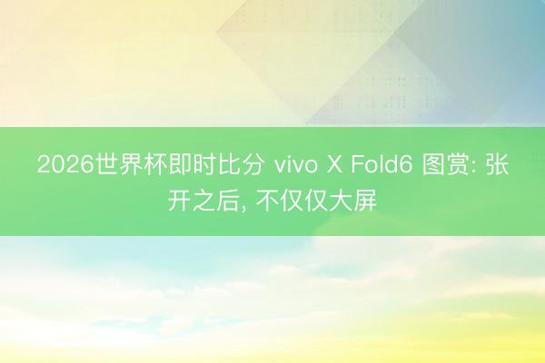 2026世界杯即时比分 vivo X Fold6 图赏: 张开之后，<a href=
