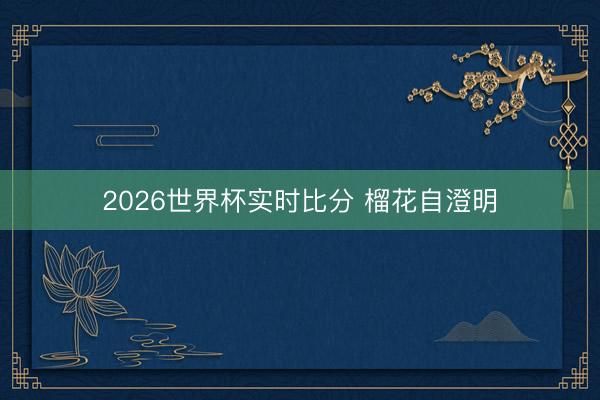 2026世界杯实时比分 榴花自澄明